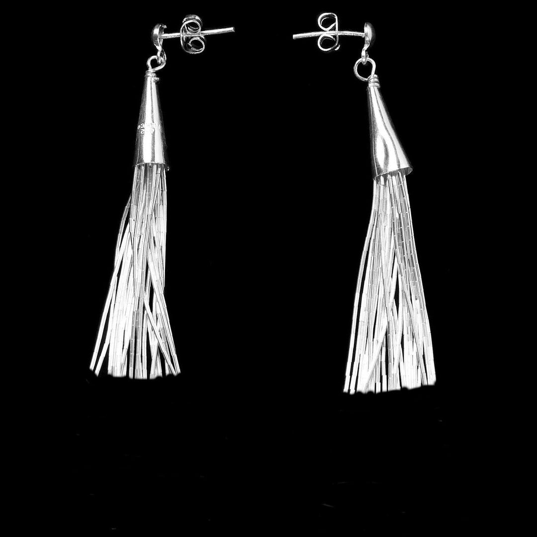 Sylviana Liquid Silver Earrings - Corazon Latino