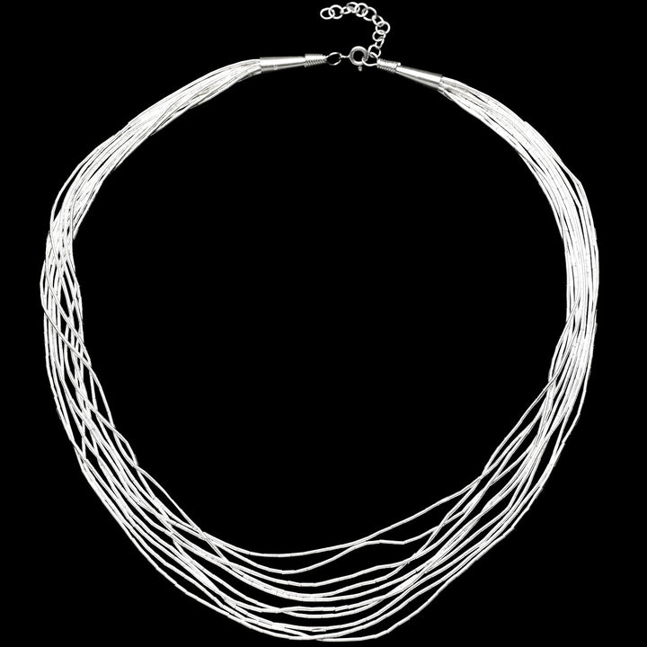 Sylviana silver Waterfall necklace