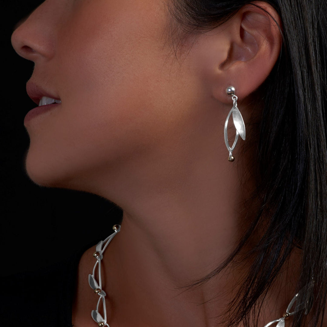 Tania Silver & Gold Earrings - Corazon Latino