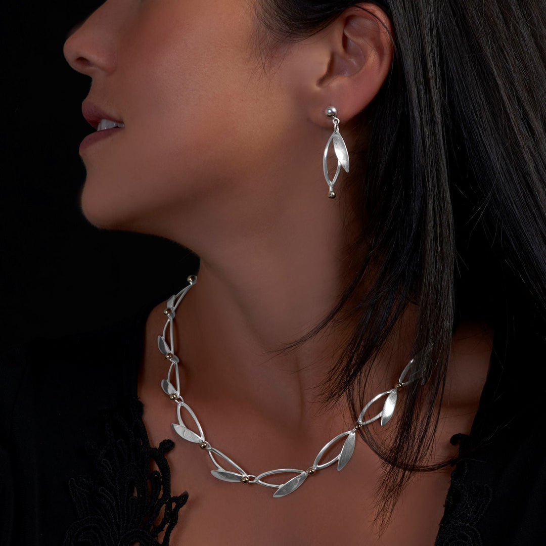 Tania Silver & Gold Necklace - Corazon Latino