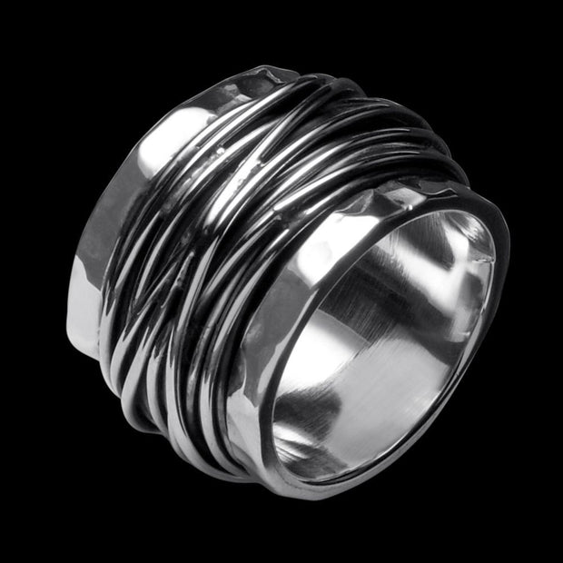 Zaniah Wide Silver Ring - Corazon Latino