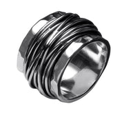 Zaniah Wide Silver Ring - Corazon Latino